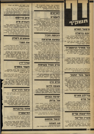 העולם הזה - גליון 2253 - 5 בנובמבר 1980 - עמוד 29 | הממשלה ושרי האוצר והתחבורה כדי לדעת אם הממשלה תהיה מובנה לתת גיבוי מלא להנהלה, בעיקבות פירסום המלצות ועדחרהדירקטורים. ה טייס 1 ל שאר תטו ניי ד מי פעלהמלט וקם