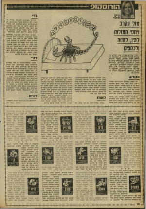 העולם הזה - גליון 2254 - 12 בנובמבר 1980 - עמוד 11 | מרים בגימי]׳ הגדיים מעדיפים להישלט על-ידי ההיגיון ולא להסחף אחרי רגשותיהם. גם כשרגשותיהם עזים ועמוקים הם מסתירים אותם היטב עד אשר הם בטוחים שבן זוגם מבין