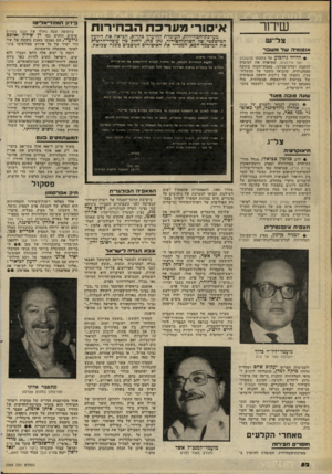 העולם הזה - גליון 2263 - 14 בינואר 1981 - עמוד 52 | שיחר צ ל ״ש אוטווהשל 63 עו 0־ 0לדויד גילבוע על כתבתו בהשבוע — יומן אירועים, שתיארה את הסיבות להקמת ועדת״עציוני, מאבקי־הכוח ׳בתוכה ומסקנותיה, שהביאו משבר על
