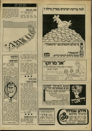 העולם הזה - גליון 2264 - 21 בינואר 1981 - עמוד 5 | מכחכים למה צריכת הביצים בארץ גדלה? עומיר, ולה שביר על חדחת מפכ״ל המיש- טרה הרצל שפיר. לפני שנה נתקבל בהתלהבות שפיר. במשך השנה החל המצב להיות שפיר. בתום שנה