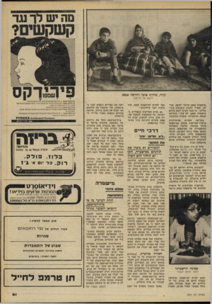העולם הזה - גליון 2264 - 21 בינואר 1981 - עמוד 62 | נזה יש לך עד קשחשים? קלוד, מהלוף איטו וחליפה סכאג לישון על הריצפה פי רי דקסשמ פו — י עי לנגדקשק שי םוג רויי עו ר ה נו ב עי םמכך. מישפחת סבאג הרגלי ישיבה, אכי