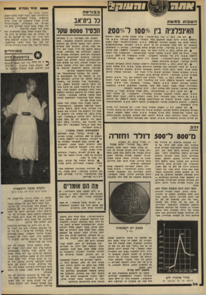 העולם הזה - גליון 2270 - 4 במרץ 1981 - עמוד 36 | קוו ! 3 3 ב בו רסה השבוע במשק בל בית־אב האינפלציה בין 100$ר&ל 200 הפסיד 9000 שקל • יום שני — 23.2 ,נגיד בנק״ישראל: צריך למנוע עליית השכר הריאלי ב 1981-היום