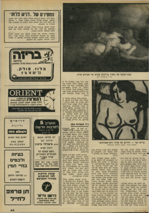 העולם הזה - גליון 2270 - 4 במרץ 1981 - עמוד 63 | החס״נים של.,חיש פלוס־היום ניתן לרכוש ב״דניש פלוס״ בלים חסיני אש לתנור, שעוצבו עבורם על־ידי תמרה סולטן ולפיד — ישראל. עד היום ניתן היה לרכוש כלים דומים רק