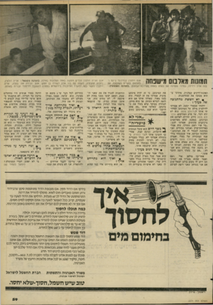 העולם הזה - גליון 2271 - 11 במרץ 1981 - עמוד 59 | תמונות גאלנו מי שנחה אנט דולצין (בסיכנסי ג׳ינס ובחולצת בוקרים משובצת, עם בנה אלון וידידה, בסיור שערכה עם בעלה באחת מעיירות־הפיתוח. בתמונה האמצעית : תאונת־דרכים