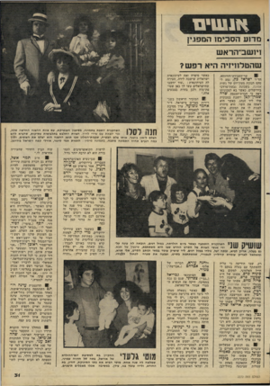 העולם הזה - גליון 2272 - 18 במרץ 1981 - עמוד 32 | 11*111111 מדוע הסכי מו ה מפג !, 1,1שבץזר 11ש ש ה טל חיזי ה היא רפש? שר־העבודה־והרווחה, הד״ר ישראל כץ, נסע לטקס חנוכת מעון־יום של נשות אמונה, בשכונת גבעת־מרדכי