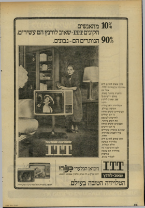 העולם הזה - גליון 2288 - 8 ביולי 1981 - עמוד 22 | 1030 מהאנשים הקונים -111 שאוב לורנץ הם עשירים. 901 הנותרים הם-נבונים. 111 שאוב לורנץ היא טלויזיה צב עונית יק ר ה, אולי גם היקרה ביותר בשוק. כולם יודעים כי 111