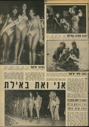 העולם הזה - גליון 2296 - 2 בספטמבר 1981 - עמוד 67 | נבחרה אשר כהן, דליה ך 1ץךע {1מעיפה 1 1 1 1 1 3 ^ 1*1 1 7 1 י * י י כסגנית שנייה לנסיכת ים־סוף. דליה •ו * 1 יייין כהן מורחת ליפסטיק על שפתיה, כאשר רונית בן־דויד