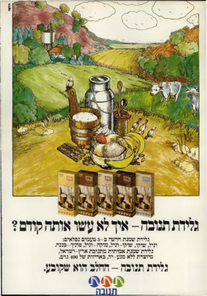 העולם הזה - גליון 2297 - 9 בספטמבר 1981 - עמוד 23 | גלידת שמנת חדשה ב 5-טעמים נפלאים: וניל, שוקו, שוקו-וניל, מוקה-וניל, פונץ׳-כננה. גלידת שמנת אמיתית מתנובת ארץ־-ישראל, מיוצרת ללא מגע-יד, באריזות של 400 גרם.