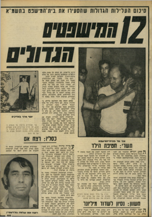 העולם הזה - גליון 2300 - 30 בספטמבר 1981 - עמוד 96 | סיכום הערירות הגדורות שהסעירו את בית־המישפט בתשמ״א דרום תל-אביב. הם שמעו על מאות אלפי דולארים הנמצאים בכספת ביתו של פילץ ברמת־השרון, והחליטו לפרוץ לבית. יוסף