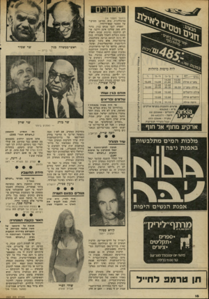 העולם הזה - גליון 2303 - 19 באוקטובר 1981 - עמוד 16 | לוח טיסות מוזלות 14.00 21.00 12.00 20.20 14.00 12.00 20.20 16.00 אילת-ירושלים 12.00 12.00 ירושלים־אילת 12.00 12.00 חיפה-אילת 11.15 11.15 נתב״ג-איל ת 14.00
