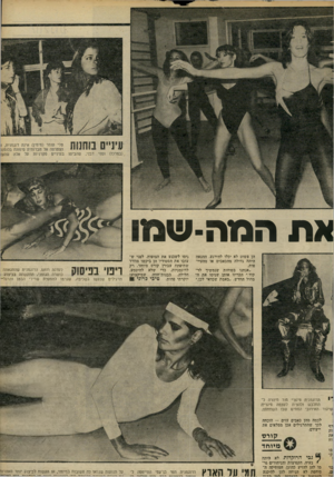העולם הזה - גליון 2306 - 11 בנובמבר 1981 - עמוד 39 | את המה -שמו הן פשוט לא יכלו להירגע. ההנאה היתה גדולה מהכאבים או מהעייפות. ״אנחנו בטוחות שנמשיך לרקוד,״ הכריזו אותן שניסו את המהול החדש .״באמת שכדאי לכן,״ ניסו
