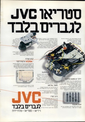 העולם הזה - גליון 2310 - 9 בדצמבר 1981 - עמוד 40 | סטריאו ם לגבריסבלכד מערכות הסטריאו של 0ז\נ מייצגות כיום את העידן החדש בבידור האלקטרוני. כשאתה נהנה מצליל,ברור, מלא ומדויק -זוהי תוצאה של מערכת מורכבת יכולת