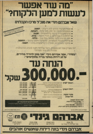 העולם הזה - גליון 2314 - 6 בינואר 1982 - עמוד 24 | מה שד אפשר לעשות למען הלקוח? שאל אברהם גינדי את מנכ״ל מרכז הקבלנים • תנאי רכישה נוחים ללא ריבית־ הצענו. • .שממא גדולה עד *#00,000׳ ־ יי הענקנו. • ארכיטי,טורה