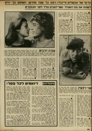 העולם הזה - גליון 2316 - 20 בינואר 1982 - עמוד 32 | הדקל של אבשלום פיינברו. ניטע בל שנה מחדש, השופט ב ך ודע לשנות את מזג־האוויר. ושר־הפנים נולד לפני הכוכבים ׳ 1המחזאי ד!ילל מי־ט ד פונ ק ט התרוצץ במיסדייו־נות