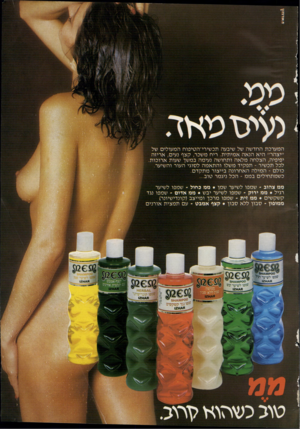 העולם הזה - גליון 2329 - 21 באפריל 1982 - עמוד 81 | • ו עינו ש־ו ד והמערכת החדשה של שיבעה ת כ שי רי־ ה טי פו חהמ עו לי ם של ״יצהר״ הי א הנ אהא מי תי ת. רי ח מ שכר, קצף נעים, א ריז ה |יפיפיה, הצלחהמלאהות חו ש ה