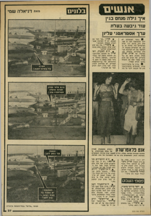 העולם הזה - גליון 2332 - 12 במאי 1982 - עמוד 37 | א נ שי ם ב ל מי ם מאת דנ יאלה שמ י איך גילה מנחם בגין עוד גיבעה בעלת ערך אסטראטגי עליון 81 נוסעי האוטובוס לא ידעו שלמיספור הקו, קו ,100 קדם דיון מייגע. אגד