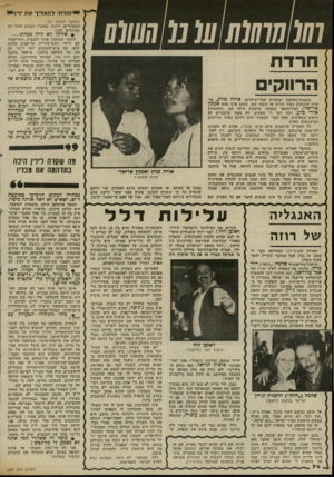 העולם הזה - גליון 2337 - 16 ביוני 1982 - עמוד 76 | קולת להמל ־ ךאת •דין יי 01111111] ( 01110111(111 חרדדו הרווק ׳תחרות וזארוויזיון הסתיימה כבר די מזמן. זה נכון. אבל מסתבר שעדיין ישאר ממנה משהו. הרקדדכודיאוגרף