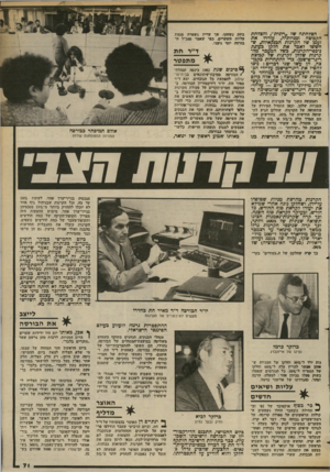 העולם הזה - גליון 2369 - 26 בינואר 1983 - עמוד 71 | _ הצלחתה של ״רונית״ ,והצלחת הקבוצה ומניותיה, עוררו את זעמן של הקרנות הבנקאיות, שחששו לאבד. את חלקן בעוגת ניכסי־הקרנות, בשל המעבר מהקרנות שלהן לקרנות של קבוצת