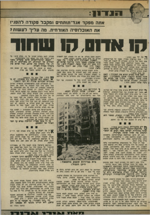 העולם הזה - גליון 2371 - 8 במרץ 1983 - עמוד 13 | 1זן ־־ 1 אתה מ פ קד אגד־תזחחי 1םקבד 9ק 1ד ה להפגיז את האזכלזסיה האזרחית. מה עליך ל ע שו ת? קזאד 01ק ו ך * ני< לד מצב דמיוני: אתה סגן־אלוף בצד,״ל, מפקד של