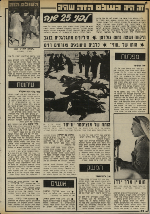 העולם הזה - גליון 2372 - 16 בפברואר 1983 - עמוד 50 | 1ה הי ה 0 1 1 1 1 3שוששורה כליון ״העולם הזה״ שראה אור השבוע לפגי 25 שנה כדיו?, הביא כתבה נרחבת תחת הכותרת ״מסביב יהום הסער״ על השינויים העוברים על הטיזרח