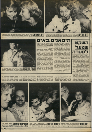 העולם הזה - גליון 2383 - 4 במאי 1983 - עמוד 69 | ח ך 1אשתו של ח־כ מיכה חרישי אדית• מריחה שושנה• תחו ם הע י סו ק שלהי חיי ך 11/ 111 4 11 היא עבודות נוי, ולכן התעניינותה מאד ב מל אכ ת סדיר ת הפרחים ה־יפאנית. את
