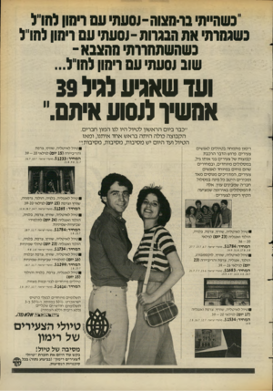 העולם הזה - גליון 2386 - 25 במאי 1983 - עמוד 25 | כשהייתינו-סצוה-וסעת• 011 דמון לחו״ל כשגמרתיאתהבגרות-ו0עת׳עס ויסון להוייל כשהשתחוותיסחצבא־שוב נסעתיעסריסון להו״ל שאגיע(גיל 39 אמשיך מסוע איתם.׳, ״כבר ביום