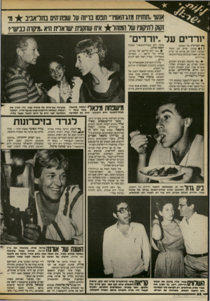 העולם הזה - גליון 2389 - 15 ביוני 1983 - עמוד 68 | אנש,.תחזית מזג־האוויו׳ ,תנסו בויזה על שכת־הים בתראביב ^מ זקוק לתיקוניו שר המוחלט איזו שחקנית ישראלית היא.מיסדה עיש״? יורדים על ״יורדי״ ^ הברקות של השבוע: ( •