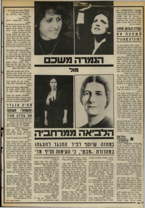העולם הזה - גליון 2390 - 22 ביוני 1983 - עמוד 36 | **נב״ל רשות־השידור, גולדה: חייל: גולדה: יוסף * ) לפיד, הטיל וטו. כתבה על ההצגה מי קר ה גבול נפסלה לשידור במבט. ״המזכירה של לפיד הסבירה, שכתבה מסוג כזה מקומה