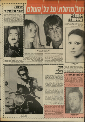 העולם הזה - גליון 2391 - 29 ביוני 1983 - עמוד 40 | 24 +42 ו־ב 4 6 + 2 אתם זוכרים את הכתב הפלילי של הארץ, שיצא להילחם בעולם־הפשע הישראלי, אבי ולנטין? רק מעטים בעולם העיתונות יודעים לאן הוא נעלם. אחרי פסק־הדין
