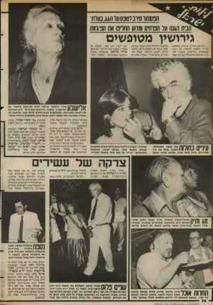 העולם הזה - גליון 2391 - 29 ביוני 1983 - עמוד 58 | חנסנתו ס־וב לטכס עו חגג, בעלת־הבית הגנת על הנותים וגדוע התלים את הפיג׳מה גירושין מטופ שים ״לקראת תחילת החזרות נשלחתי על־ידי ההפקה למועדון של הומו־סכסואלים