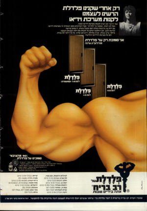 העולם הזה - גליון 2394 - 20 ביולי 1983 - עמוד 2 | רק אחדי שקנינו פלדלת הרשינו לעצמנו לקנות מ ערכ ת וידיאו כבר הרבה זמן רצינו לקנות מערכת וידיאו טובה, אבל לא העזנו. שמענו ש״ הלהי ט״ אצל הפורצים בזמן האחרון זה