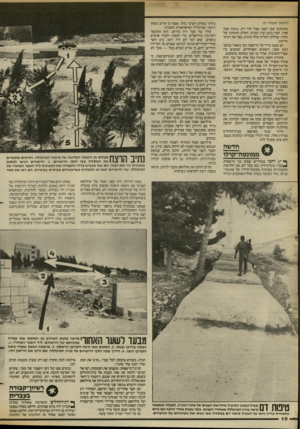 העולם הזה - גליון 2396 - 3 באוגוסט 1983 - עמוד 10 | (המשך מעמוד 19 מהמקום שבו ישבו, אבל קיר דק, בגובה מטר אחד, חצץ בינם ובין המוות. החלק התחתון של הקיר, שחלקו העליון כולו זגוגית, עצר את רסיסי הרימון. הם שכבו