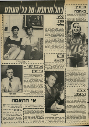 העולם הזה - גליון 2396 - 3 באוגוסט 1983 - עמוד 55 | מרודץ־ באהבה המוסיקאי אריק רודיך היה עסוק לאחרונה. כשמצלמת־וידיאו בידו, יצא וצילם ימים שלמים, נעלם ונעדר מביתו. לפני שבוע, ביום השלישי, נפתרה התעלומה. את