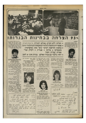 העולם הזה - גליון 2398 - 17 באוגוסט 1983 - עמוד 5 | !מדור פרסומי * 93 הצלחה בבחינותהבגרות ! הבעיה הבעיה מוכרת. הבחינות במת מטיקה ובאנגלית נחשבות שנים רבות לקשות שבבחינות הבגרות. אחוז הנכשלים במקצועות אלה עולה על