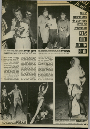 העולם הזה - גליון 2400 - 31 באוגוסט 1983 - עמוד 64 | חגיגות פאק! איבאנז ביזגליהים^ הם מכים גם בצלמים! בשנת \ \ 1ך 1ך* 1ח את אתי אל-בחור מחזיקים בעדינות צמד הגנג־סטרים־ליצנים אריה צ׳רנר ואלברט אילוז. הגנגסט־ריס