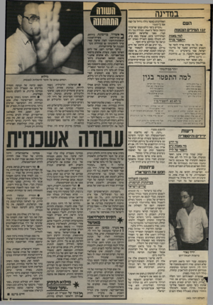 העולם הזה - גליון 2401 - 4 בספטמבר 1983 - עמוד 5 | במדינה העם 117 המילים הנבתות למה באמת המסמר בנ ץ? את כל מה שהיה צריך לומר על השבוע המדהים שעבר על מדינת־ישראל, אמר בן־איכרים — מורה וחבר־כנסת לשעבר, בן ,67