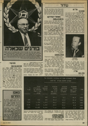 העולם הזה - גליון 2428 - 14 במרץ 1984 - עמוד 30 | שיחו־אומץ צל״ש • לאיתן אורן, שכתבתו על פרשת תרזה אנגלוביץ בהשבוע -יומן אירועים היתה דוגמה לעיתונאות אמיצה וחסרת־פניות. כך היו גם כתבתו של מנשה ת אריאל שרון,