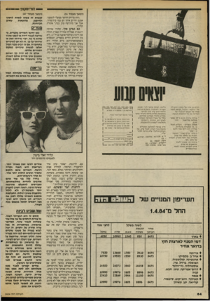 העולם הזה - גליון 2434 - 25 באפריל 1984 - עמוד 64 | הורוסקופ ׳— חתום גם אתה על עסקת החבילה של ״גלובס״ ותקבל, בנוסף למנוי שנתי של העתון הכלכלי של המדינה את כל ההטבות הבאות: שרותי גרירה חינם ב״לב מנוע״ מצלמת