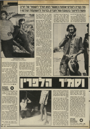 העולם הזה - גליון 2486 - 24 באפריל 1985 - עמוד 29 | מה קורה לצדם־אופנה כא שר ה 1א הזרד ל שמור ער הרב מ שה רחינגר בקסבה של חבו־ח, בניגוד לה שקפת־ שרמן? קיד שלך. ואתה שומר מכל הלב. ופה מתחילה הבעיה, בעצם. הם באים