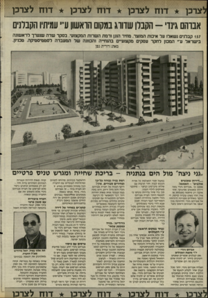 העולם הזה - גליון 2487 - 1 במאי 1985 - עמוד 38 | 1י*^ 1 לצרכן דוח לצרכן דוח לצרכן דוח לצרכן ; אברהם גנזי -הקברן שוורג במקום ודאשן עי״ עמיתיו הקברנים 157 קבלנים נשאלו על איכות המוצר, מחיר הוגן ורמת השרות