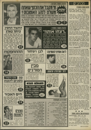 העולם הזה - גליון 2503 - 21 באוגוסט 1985 - עמוד 4 | מכחכים איש השנה תשמיה קוראים מציעים את מועמדיהם לאיש השנה, שאותו בוחר העולם הזה, כמינהגו מדי שנה, בגליון ראשהשנה. הסתכלתי בלוח ונזכרתי — בעוד שלושה שבועות יגיש