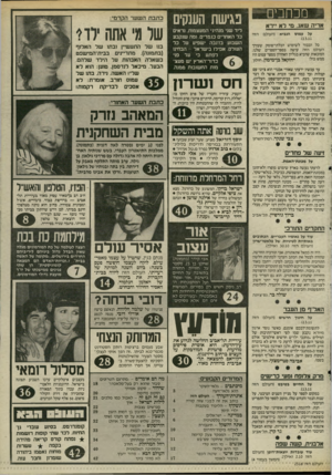 העולם הזה - גליון 2516 - 20 בנובמבר 1985 - עמוד 3 | מכחבים בגישת הענקים אריה שאג, מי לא יירא הנביא (העולם הזה על עמוס .)13.11 כל הכבוד לשימוש הבלתי־פוסק שעורך העולם הזה עושה בספר־הספרים שלנו. המובאות שהביא