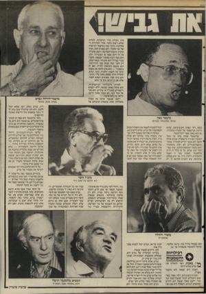העולם הזה - גליון 2520 - 18 בדצמבר 1985 - עמוד 15 | אינו מעורב בחיי המיפלגה, למרות שהוא רשום כחבר. אחרי הבחירות האחרונות הוזכר שמו כמועמד למישרה של שר כלכלי. הוא מצניע לכת, חניך קיבוץ גיבעת־השלושה ויוצא פלמ״ח.