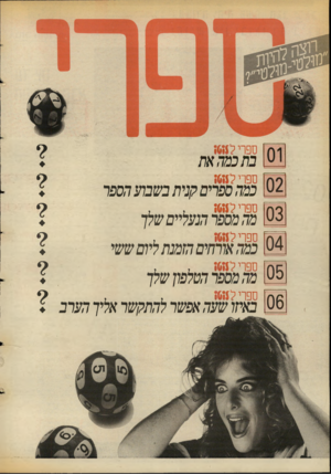 העולם הזה - גליון 2551 - 23 ביולי 1986 - עמוד 22 | ס:וי ימ6ז כה כסר,את 9 ספרי למ# עד, ססריס קסת בשכה!הסכר ספוילזמו סה 500ר הנעליים שלך ח:ר ל !161 נסה אודהיס הזסנת ליום ששי ספרי לגיס; , מהמספר הטלפון שלך ספרי