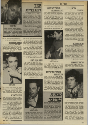 העולם הזה - גליון 2564 - 22 באוקטובר 1986 - עמוד 38 | שידור צל״ש מאחורי המירקע עולם אחר רונדו? מחפש כיסא • למפיק ולמראיין זוהיר בהלול, על תוכניתו נקודת־מוצא, שבה ריאיין בו־זמנית, בשתי שפות, שלוש נשים יהודיות ושלוש