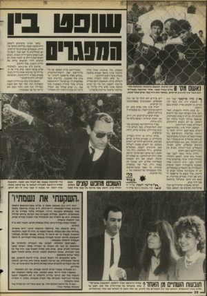 העולם הזה - גליון 2577 - 21 בינואר 1987 - עמוד 36 | רוני מרכוס, הנאשם בהכאות ובהצלפת מטו פלים בשיח קוצני. אחרי שהושעה מעבודתו הוא לומד איך להרכיב תריסים. במוסד הוא היה כמה שנים עובד־משק. נאשם מסי 8 מוח סרקסטי