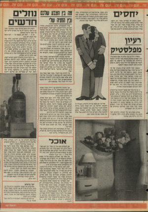 העולם הזה - גליון 2582 - 25 בפברואר 1987 - עמוד 21 | זה ...וגם זה...וגם זה...וגם זה1...גם זה1...ג זה 1...גם זה...זג זה...זגם זה... י ח סי ם פעם, כשהם היו צעירים מאוד, הם נישאו. אחרי שלוש שנים, כשראו שזה כנראה לא