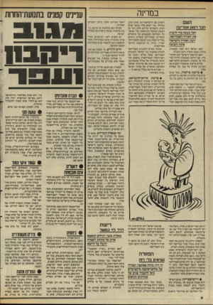 העולם הזה - גליון 2586 - 25 במרץ 1987 - עמוד 8 | במדינה העם הכד דמען אמריקה הכל געשה כדי לרצות את האזרח האמריקאי. דעת האזרח הישראלי אינה חשובה האם ישראל היא ישות עצמאית, בעלת נשמה משלה ורצון משלה? האם המישטר