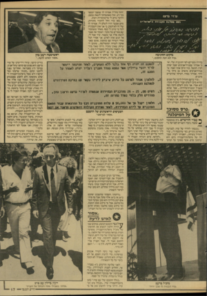העולם הזה - גליון 2592 - 6 במאי 1987 - עמוד 17 | עוזי ברעם בשם ספלגחהע בו ד ה הי ״ ראל ית ח^ 01 מיקום החתימה ..עוזי ל א רצה לחתום׳... בחירה(מסויים) לפי התוכנית שלי, וא ני אמרתי שבנווה־אביבים יפעל יצחק רבין.