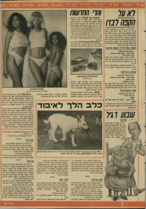 העולם הזה - גליון 2642 - 20 באפריל 1988 - עמוד 34 | : 1 רשת מלונות רן וחברת עלית משתפות פעולה. חברת עד ת מייצרת קפה ורולף שליג, מנהל המזון והמשקאות של הרשת, עושה וריאציות על הנושא. מאחר והמלון נמצא בדיוק בין